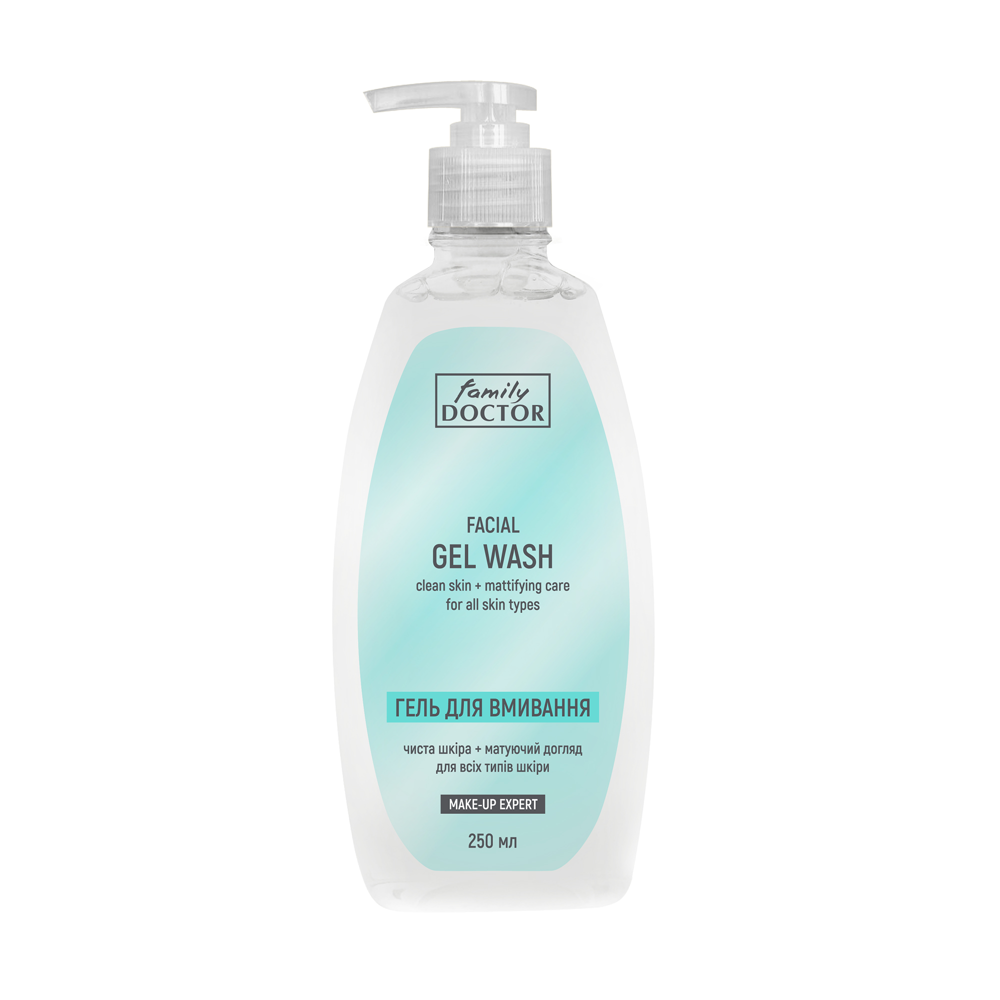 Гель для вмивання Family Doctor Facial Gel Wash Чиста шкіра + матувальний догляд, 250 мл
